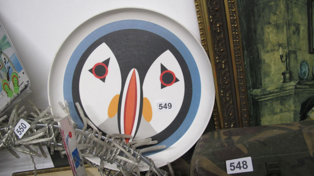 Lot 549: Puffin tray