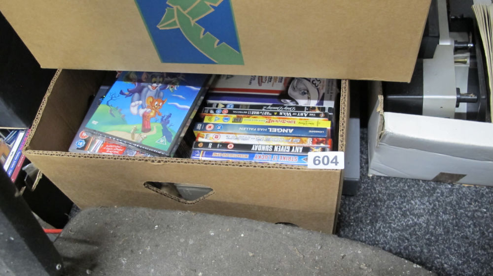 Lot 604: Box of DVDs