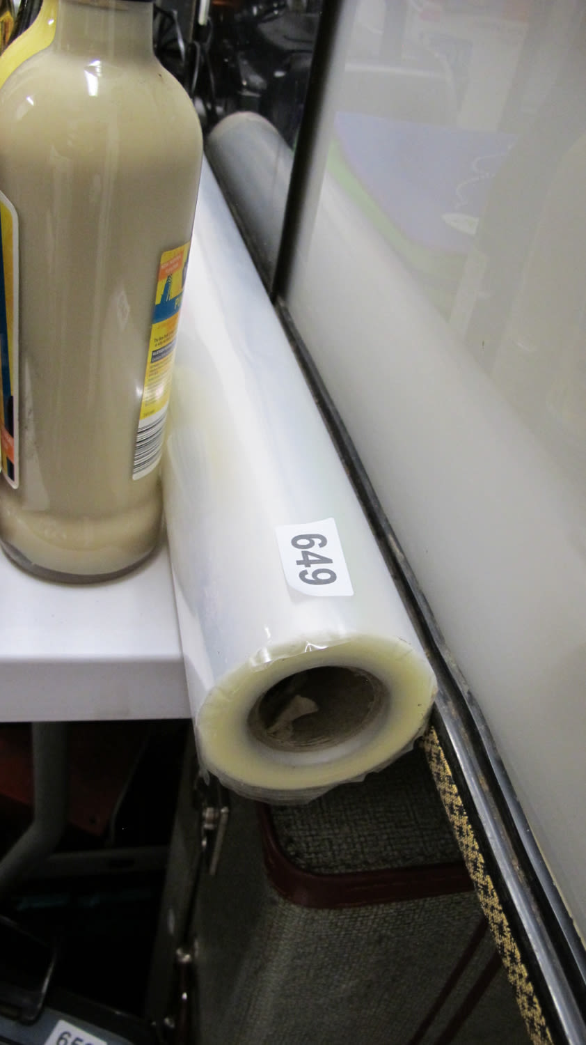 Lot 649: a roll of plastic wrap for flowers