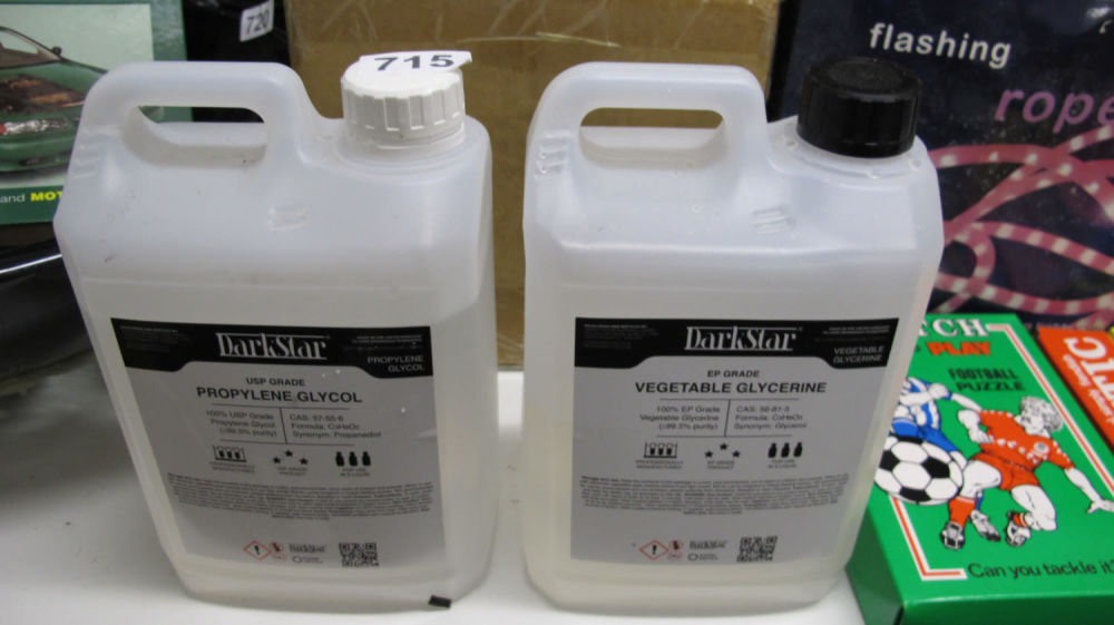 Lot 715: Bottles of Vegetable Glycerine and Propylene Glycol to...