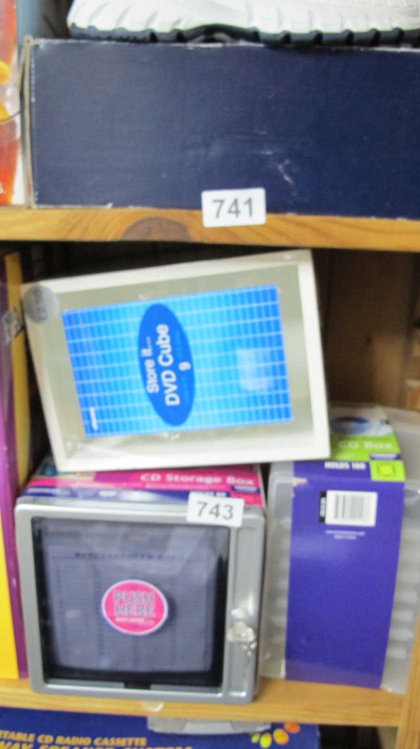 Lot 743: DVD storage cubes