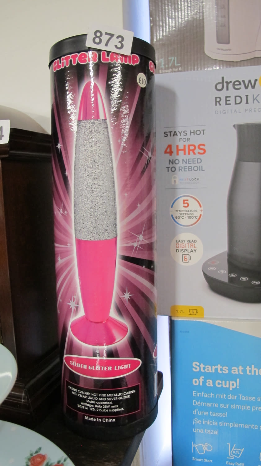 Lot 873: Glitter lamp
