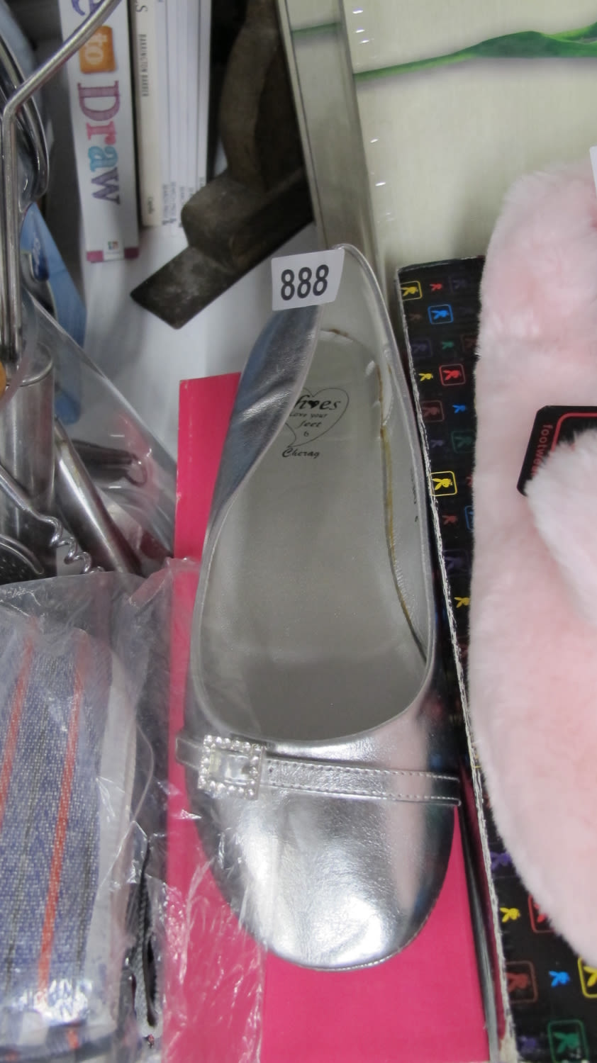Lot 888: Silver shoes