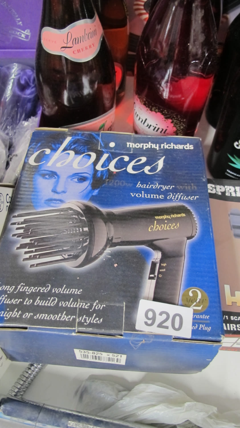 Lot 920: Morphy Richards hair dryer