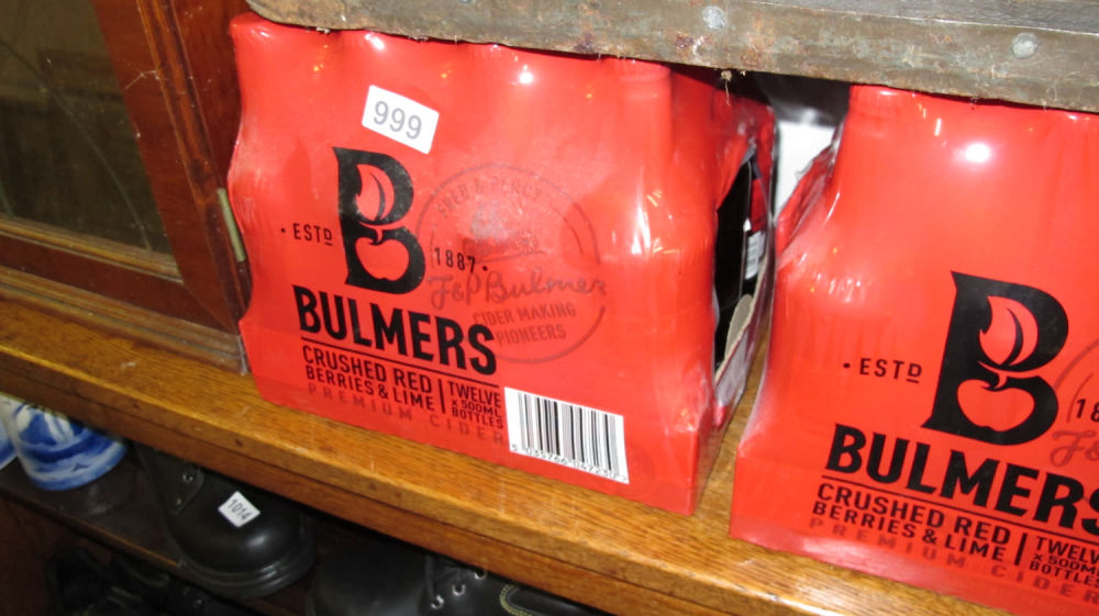 Lot 999: Crate of Bulmers cider
