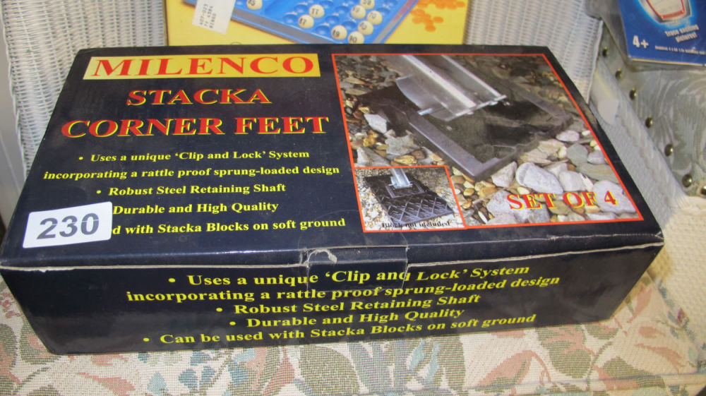 Lot 230: Milenco caravan feet