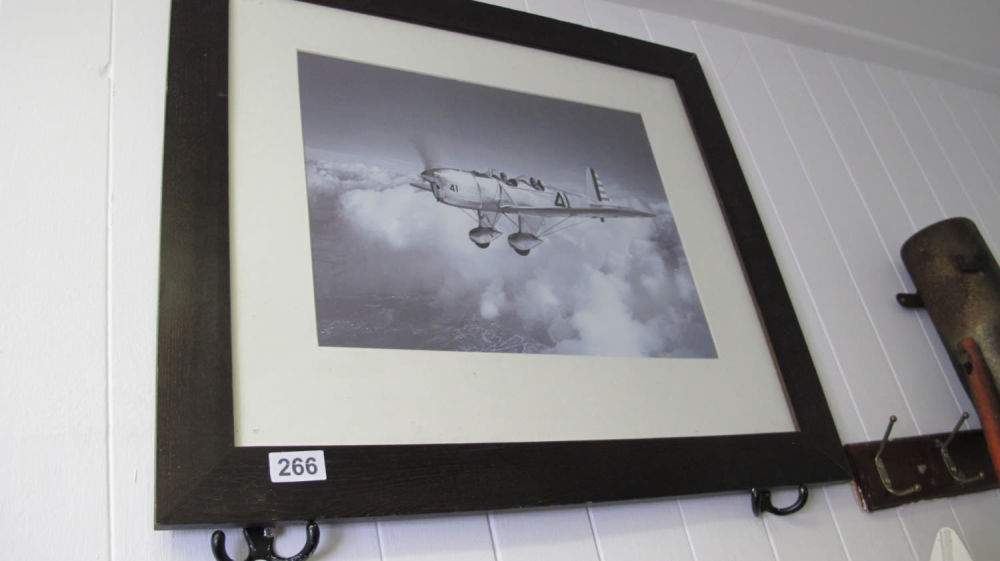 Lot 266: Framed and glazed aviation picture