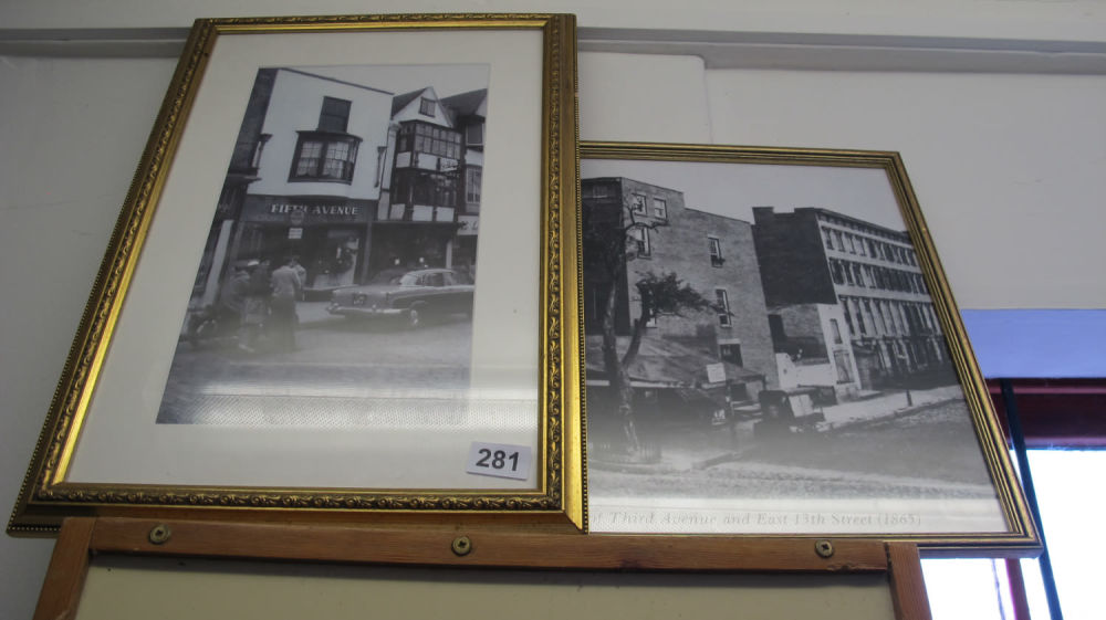 Lot 281: 2 framed and glazed vintage photographs of famous...