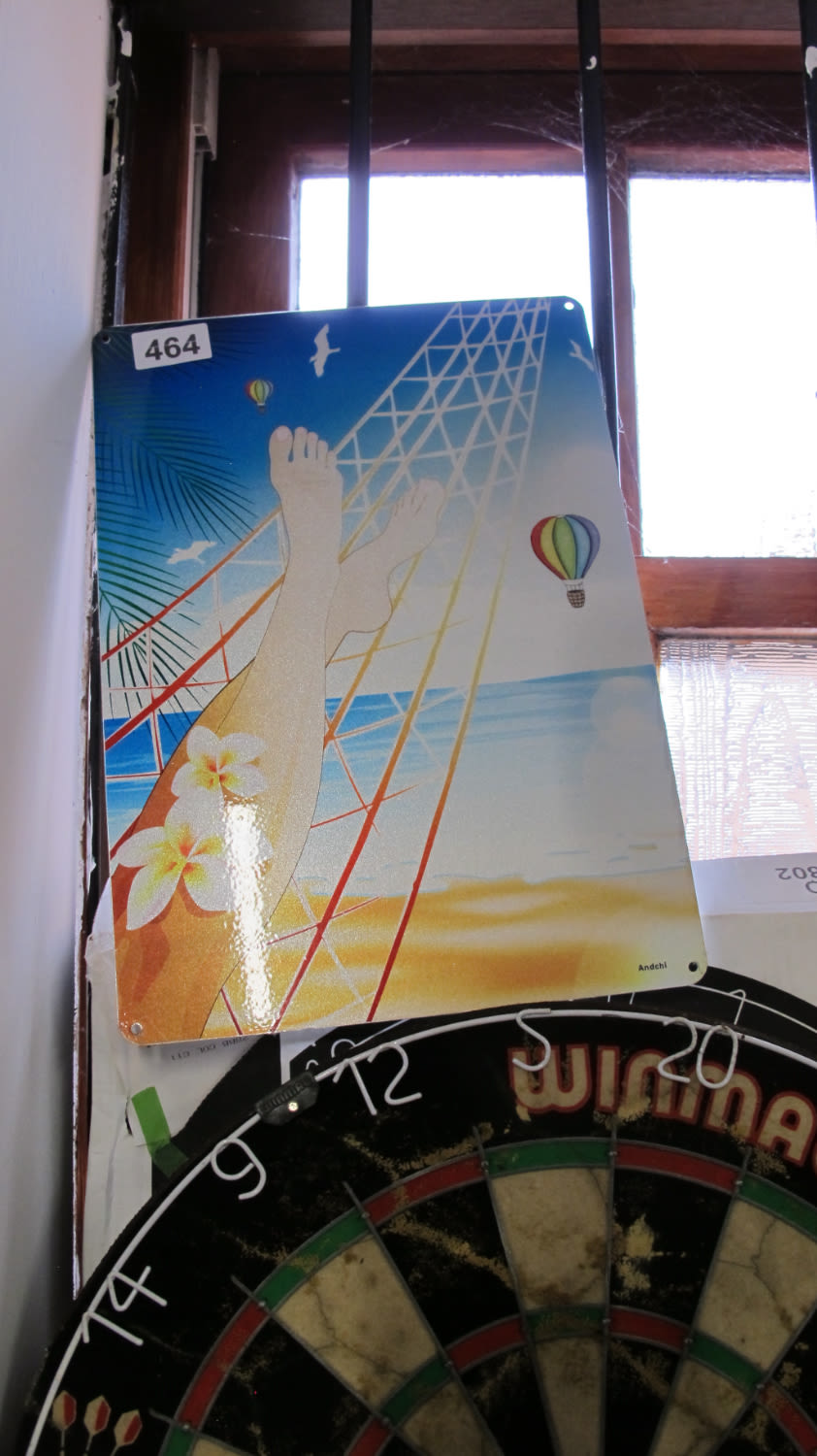 Lot 464: Metal sign
