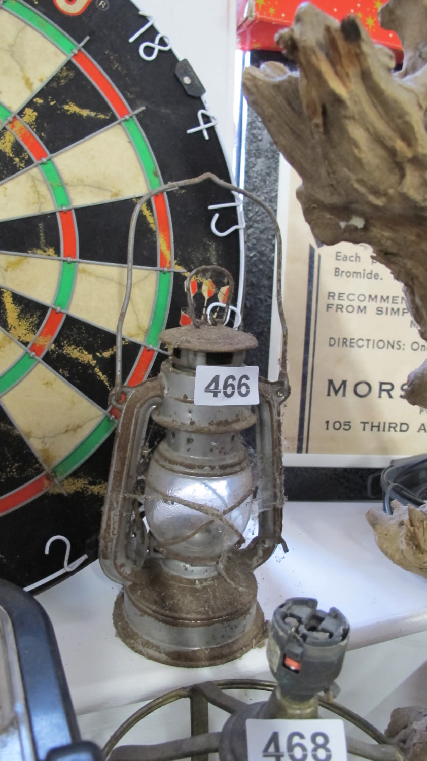 Lot 466: hurricane lamp