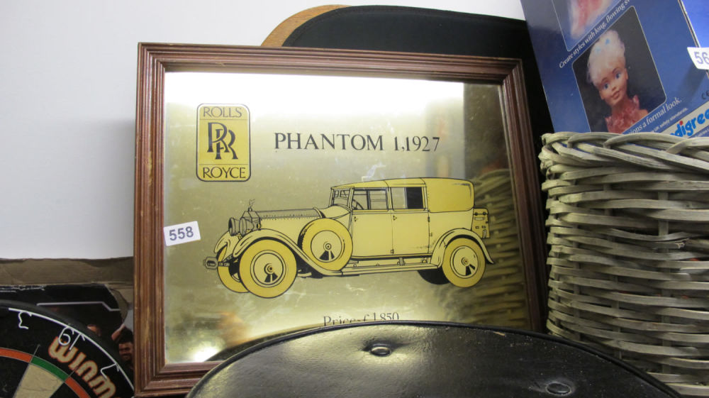 Lot 558: Rolls Royce advertising mirror