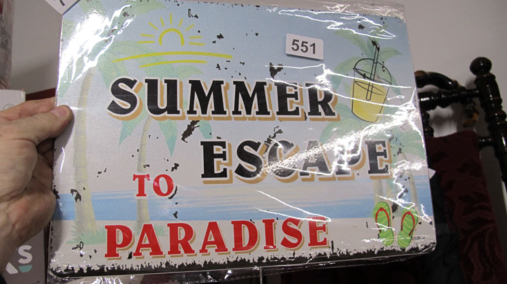 Lot 733: Metal sign
