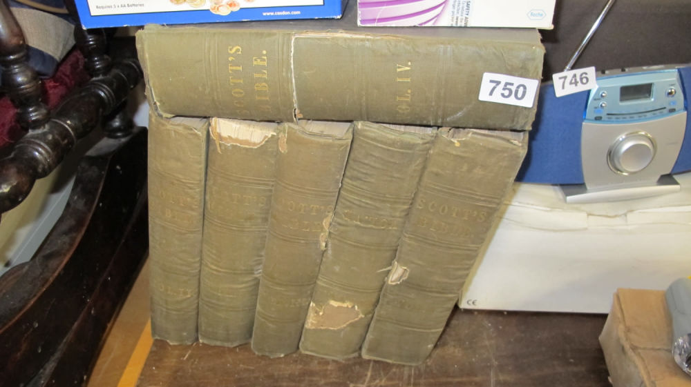 Lot 750: 6 volumes of Scotts bible