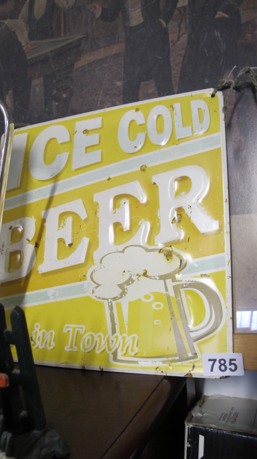 Lot 785: Beer sign