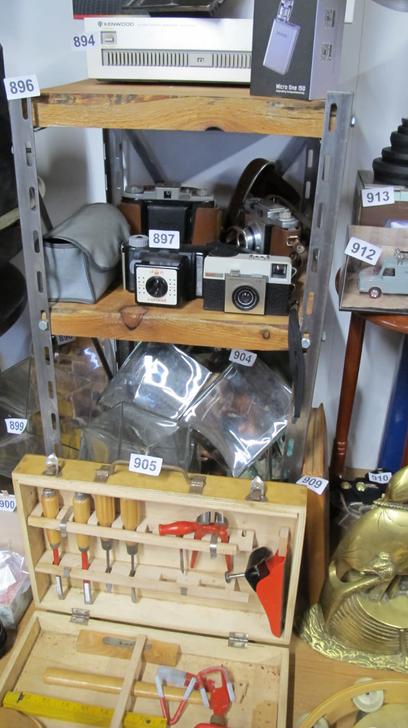 Lot 896: Home made shelving