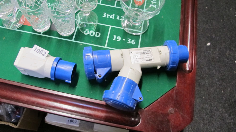 Lot 1062: 110 volt caravan accessory connectors