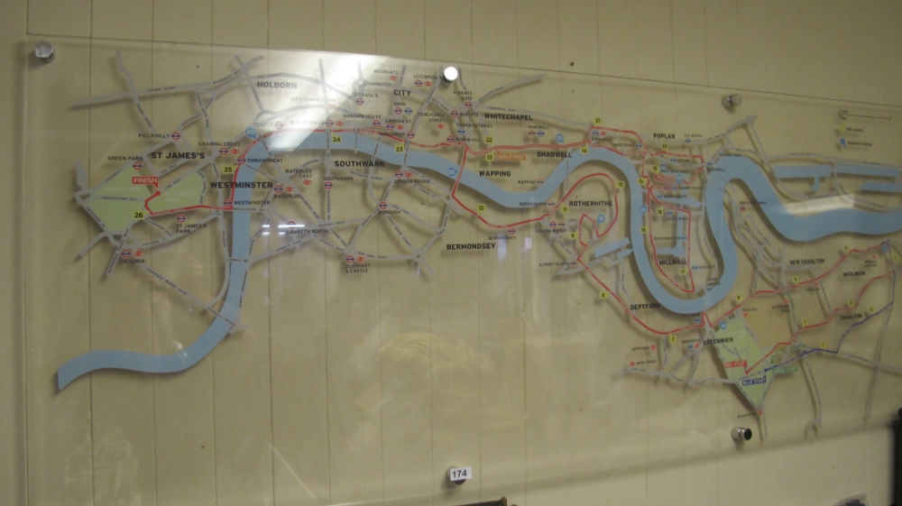 Lot 174: Large perspex map of the London Underground reclaimed...