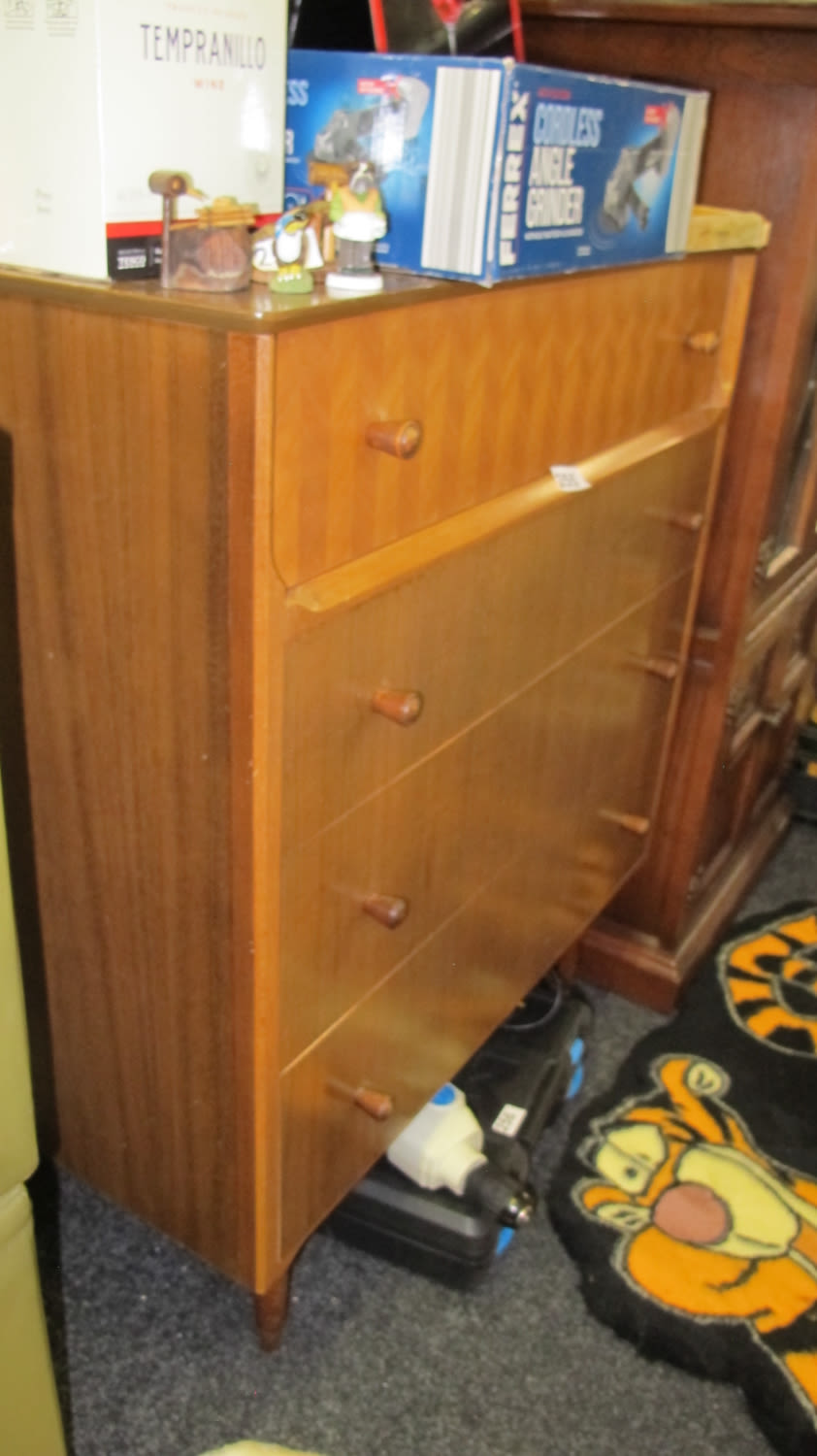 Lot 255: Vintage top quality ornate wooden chest of drawers