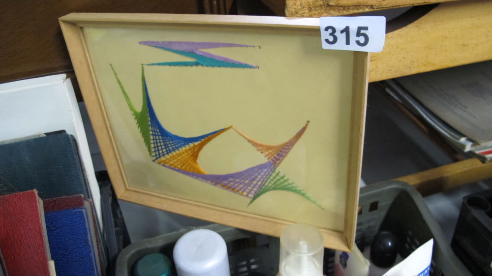 Lot 315: Framed and glazed hand crafted picture