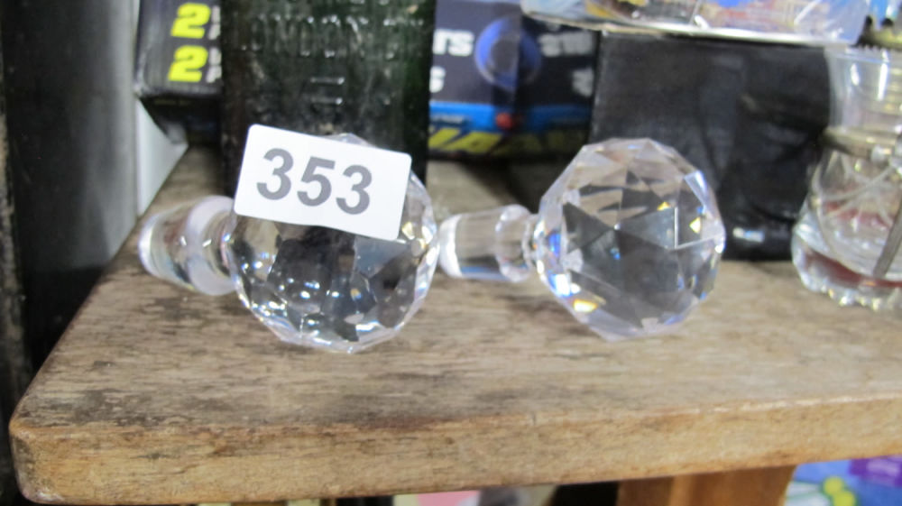 Lot 353: crystal Decanter stoppers/butt plugs 