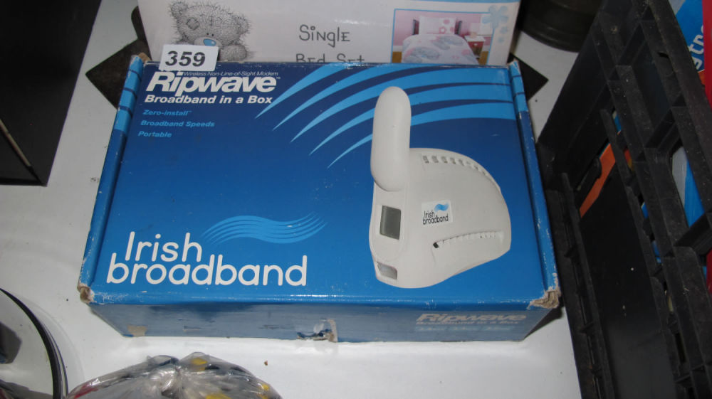 Lot 359: Irish broadband contents include two potatoes and a...
