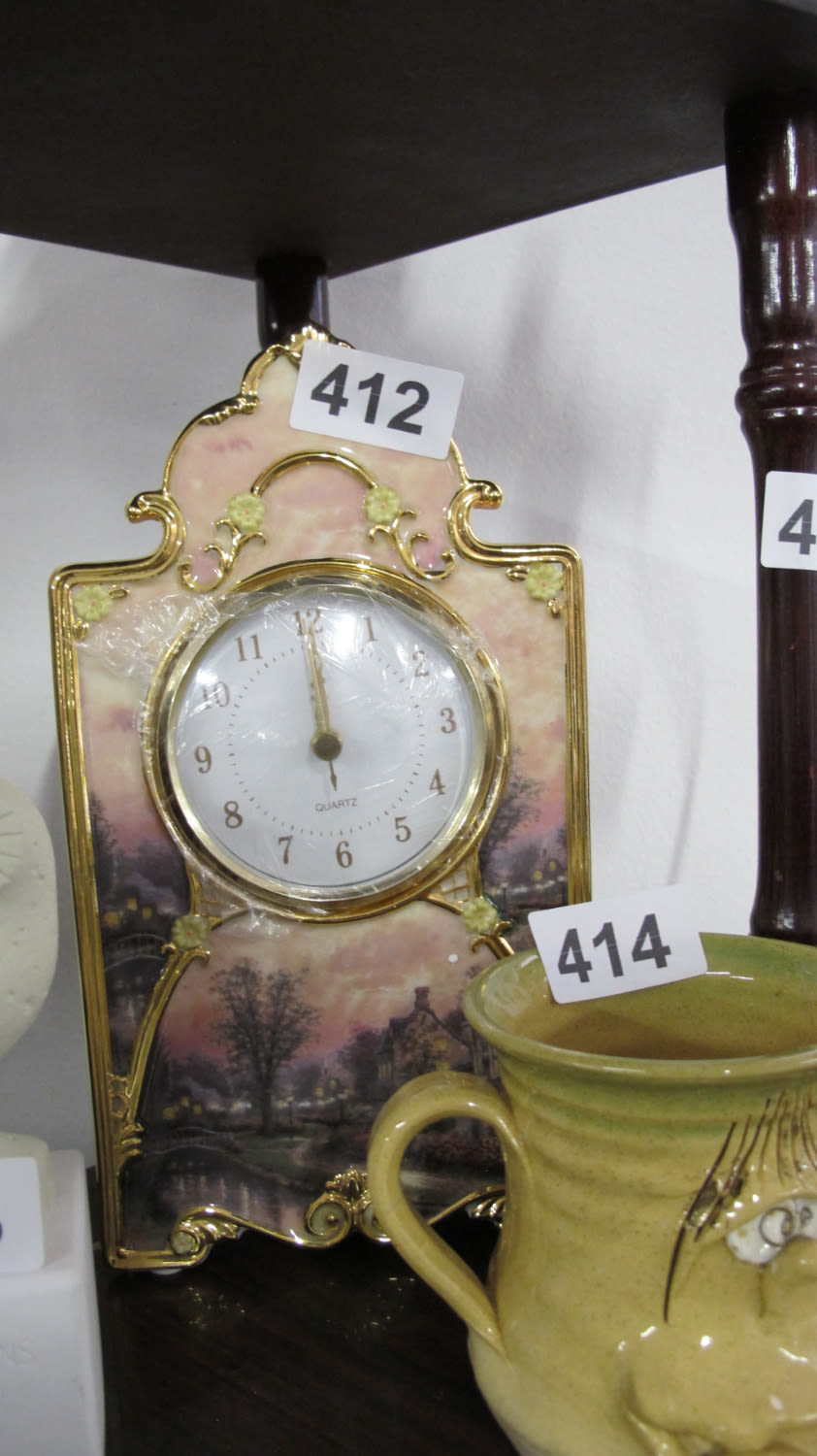 Lot 412: ceramic new Mantel clock