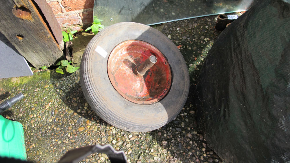 Lot 504: Wheel barrow wheel