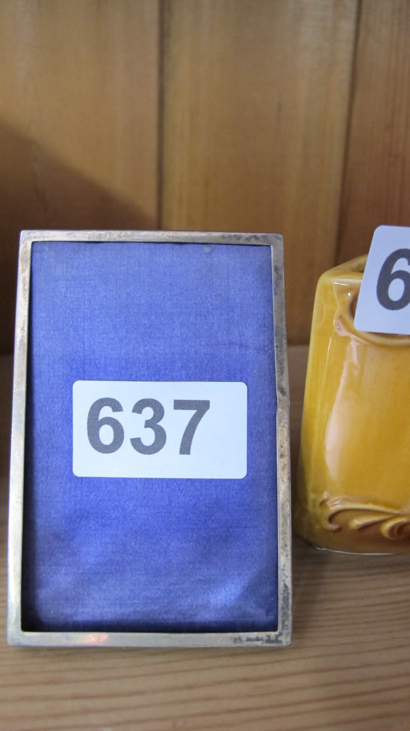 Lot 637: Silver plated photo frame