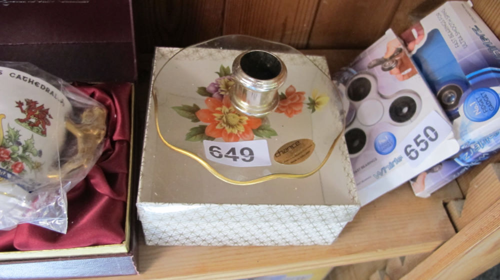 Lot 649: Chance glass candleholder