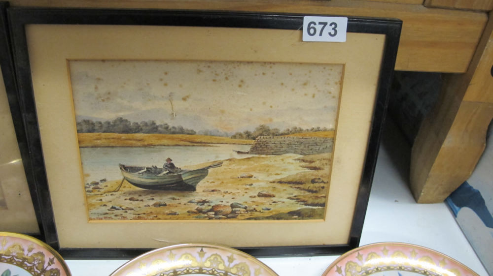 Lot 673: Framed and glazed antique picture