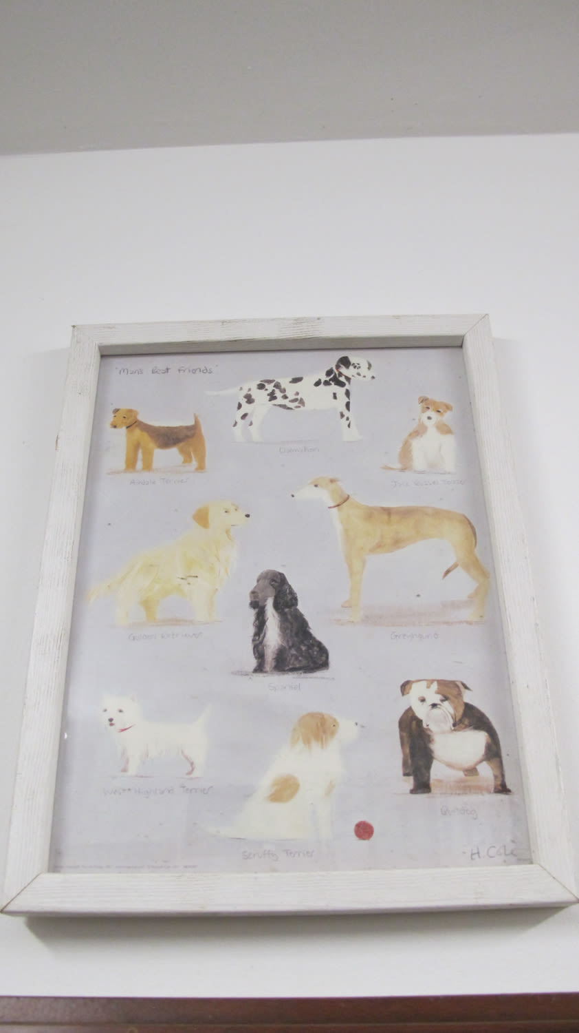 Lot 692: A framed picture of several good bois