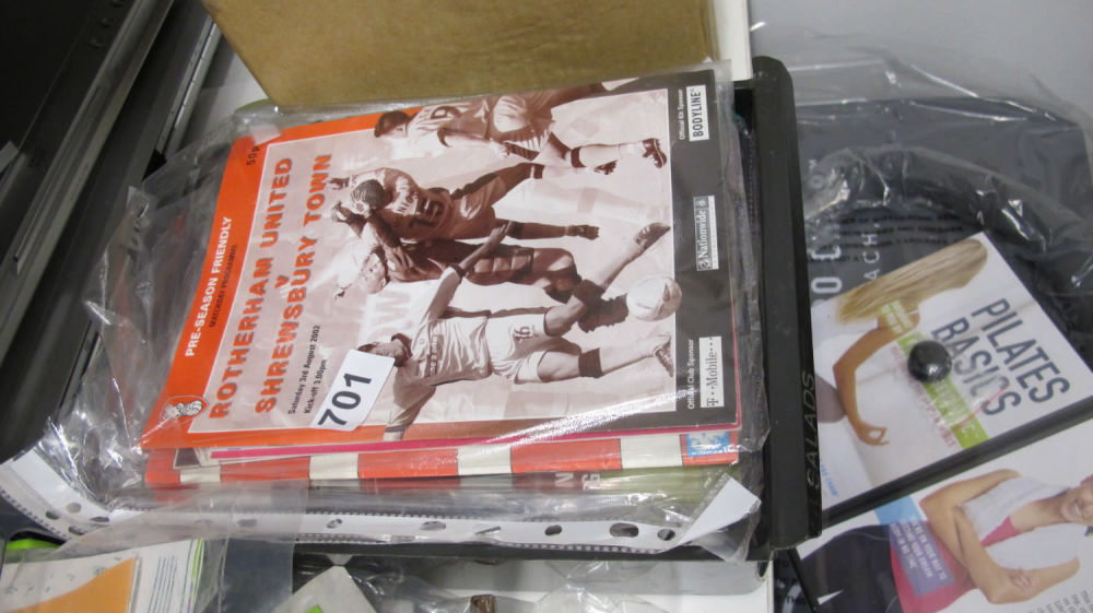 Lot 701: Football programmes