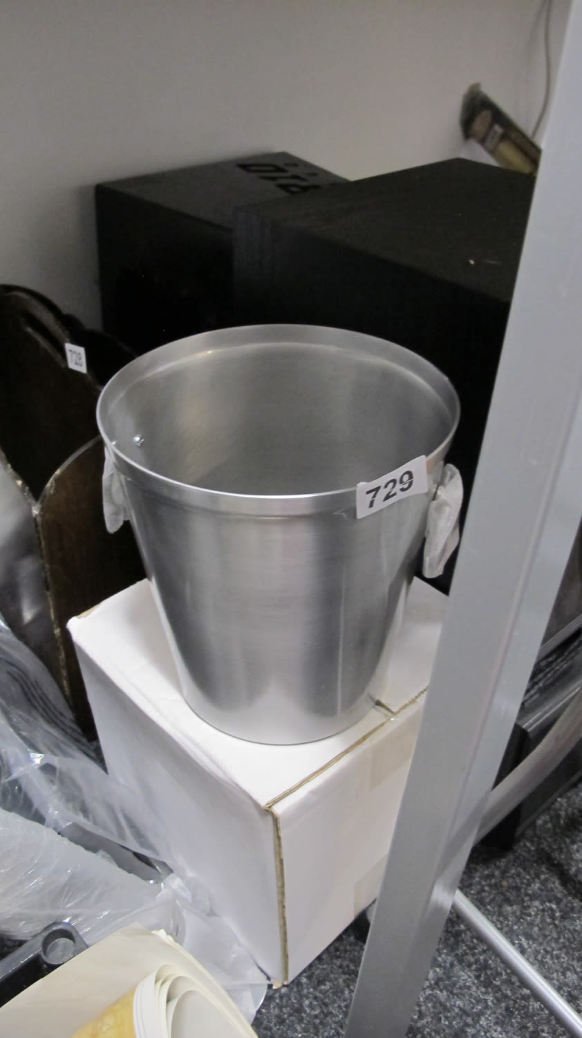 Lot 729: A stainless steel ice bucket