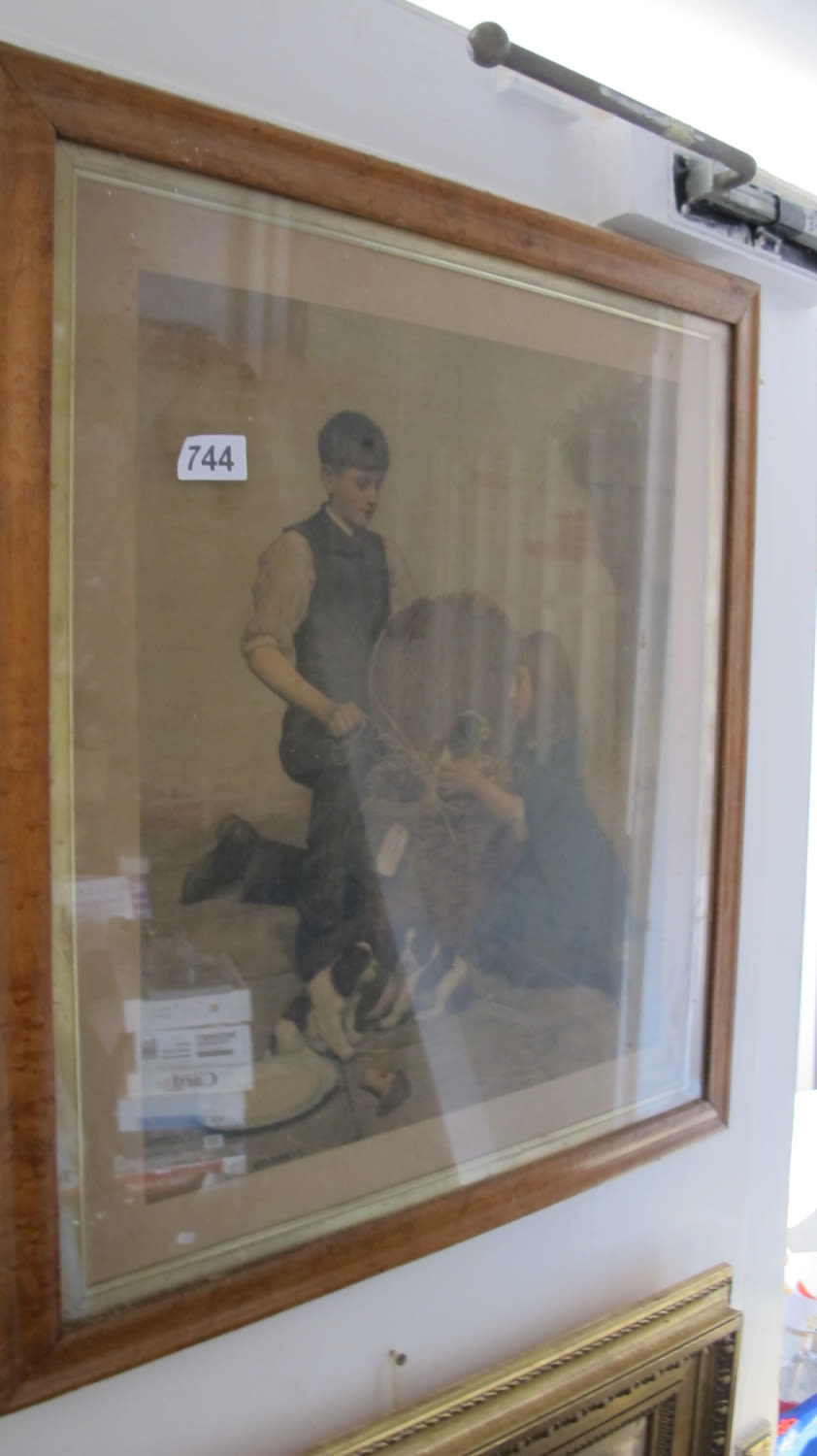 Lot 744: Framed and glazed antique picture
