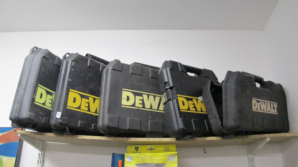 Lot 762: Empty DeWalt tool cases