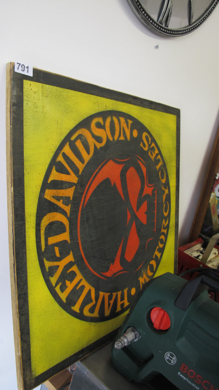 Lot 791: Harley Davidson sign