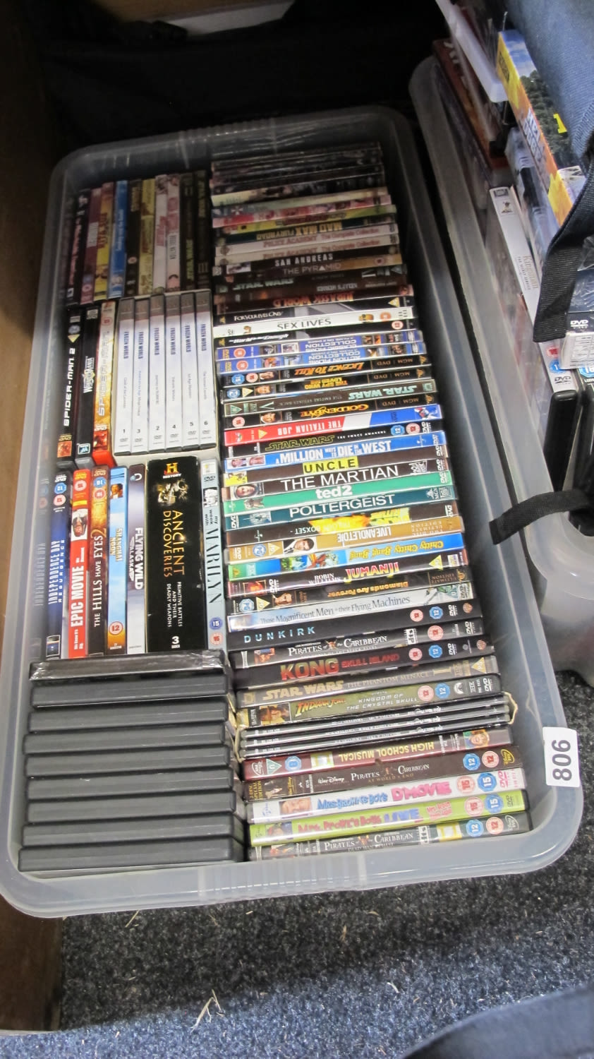 Lot 806: A quantity of DVD's