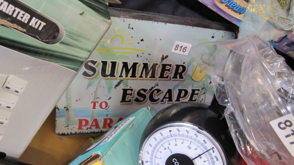 Lot 816: Metal Summer sign