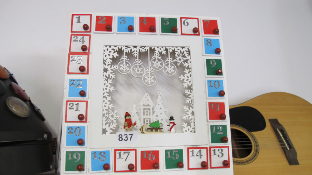 Lot 837: Wooden advent calendar
