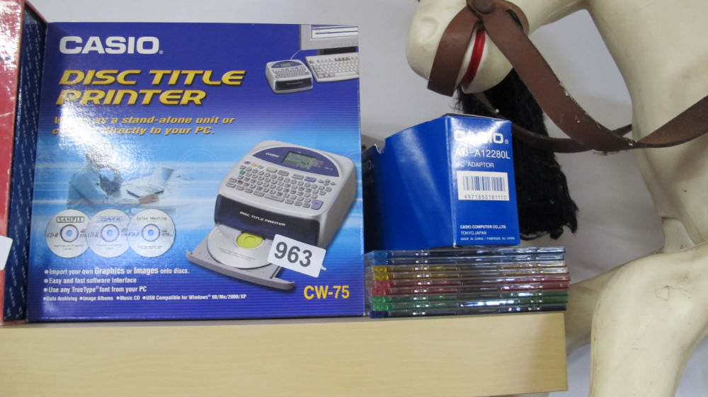 Lot 963: Disc title printer