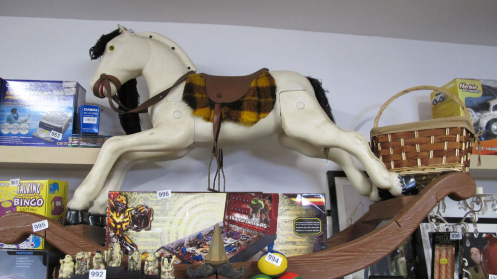 Lot 995: A rocking horse
