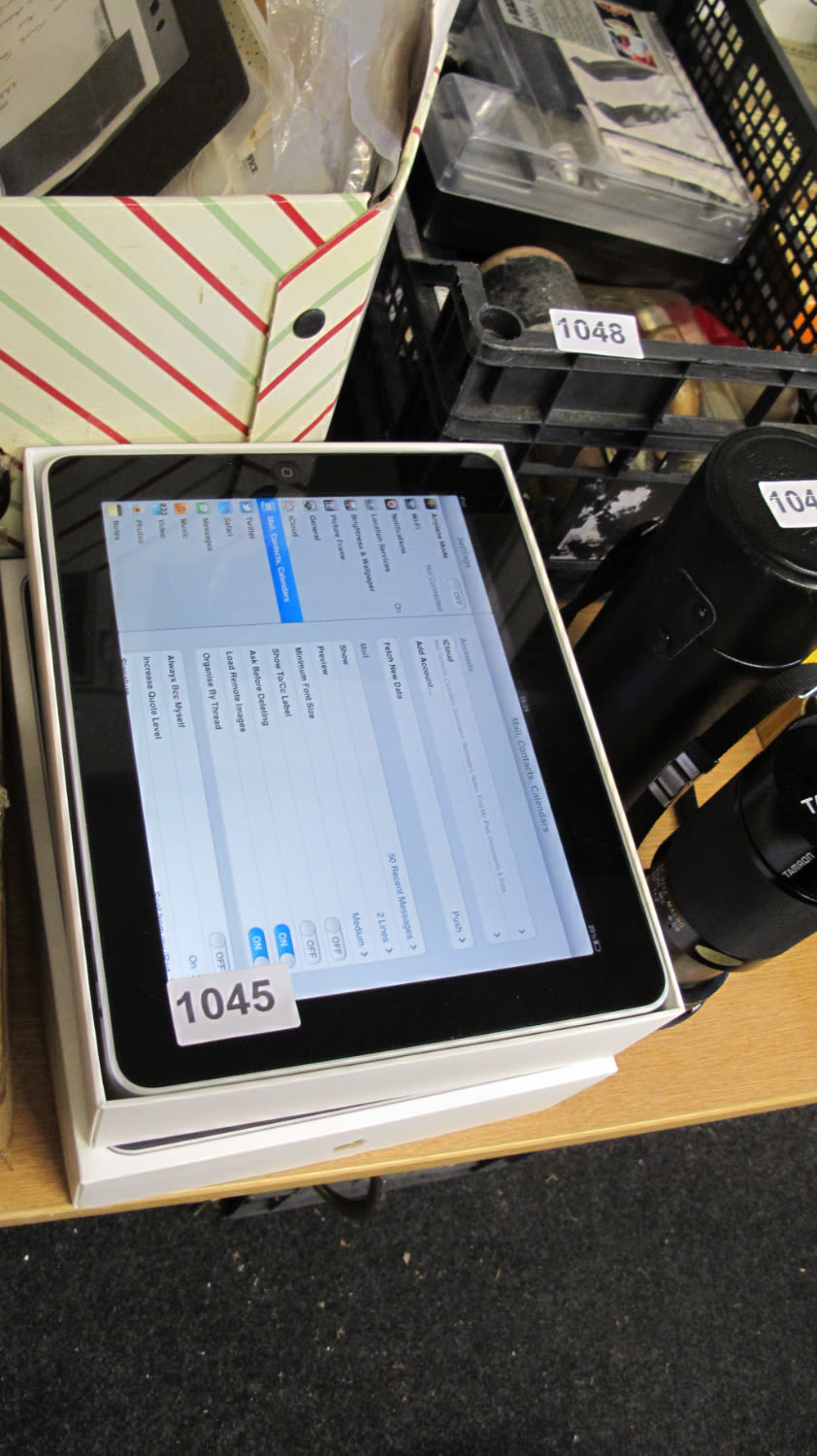 Lot 1045: apple ipad ready to set up a cloud...