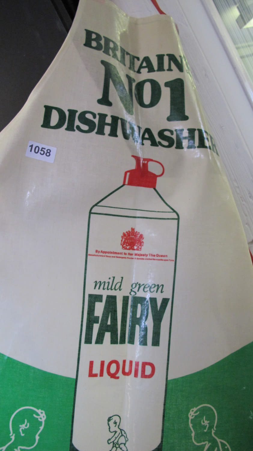 Lot 1058: vintage Fairy liquid pinny