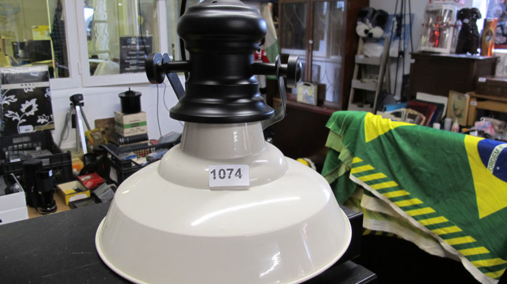 Lot 1074: Industrial style light fitting