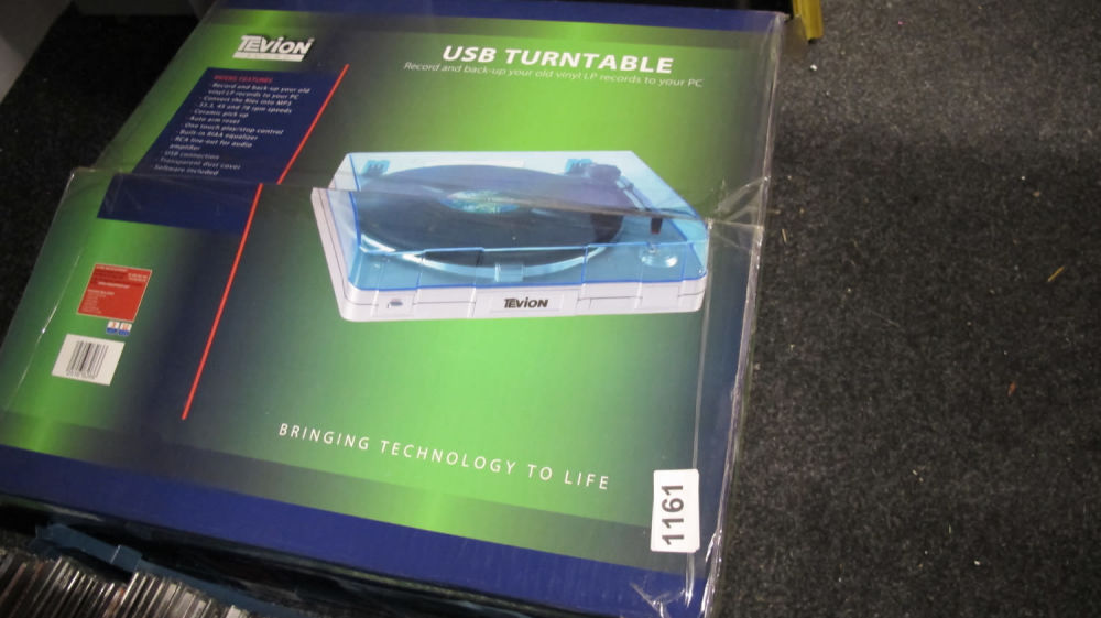 Lot 1161: Tevion USB turntable