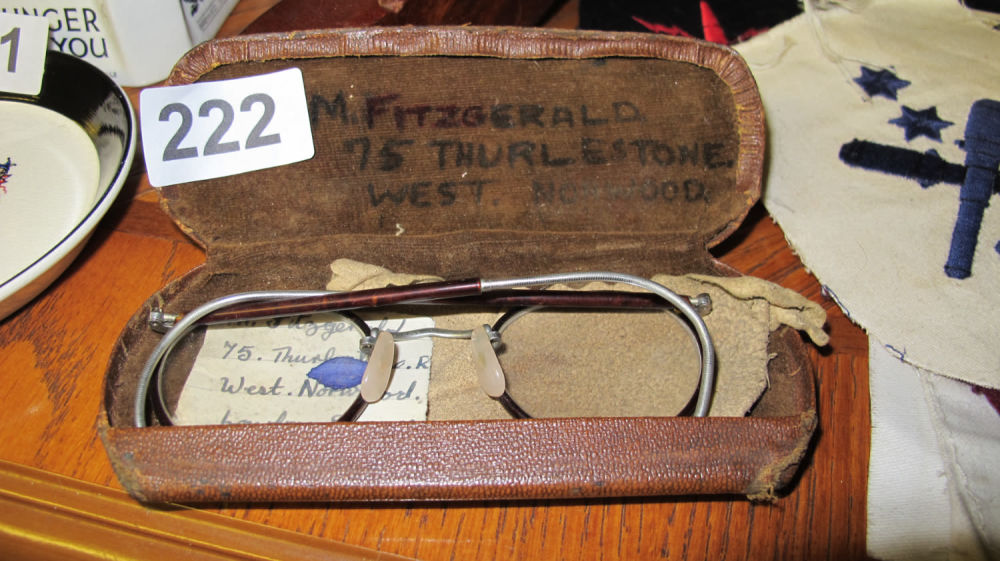 Lot 222: Vintage horn-rimmed glasses
