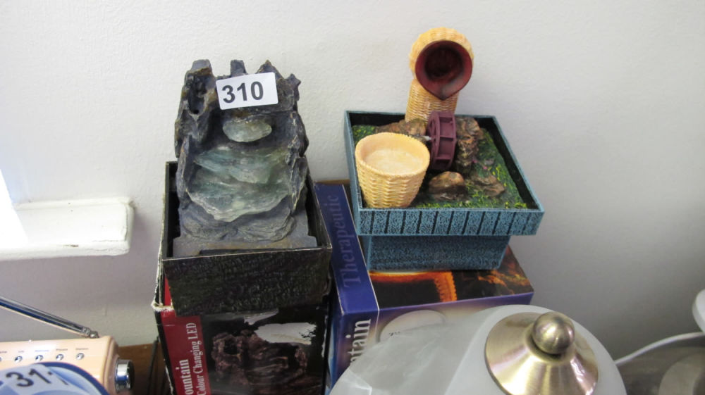 Lot 310: 2 tabletop water features