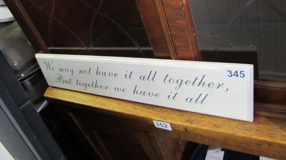 Lot 345: Soppy sign