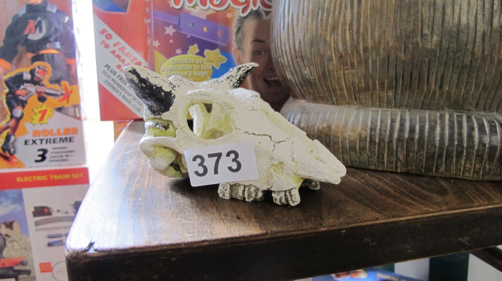 Lot 373: Small fake animal skull