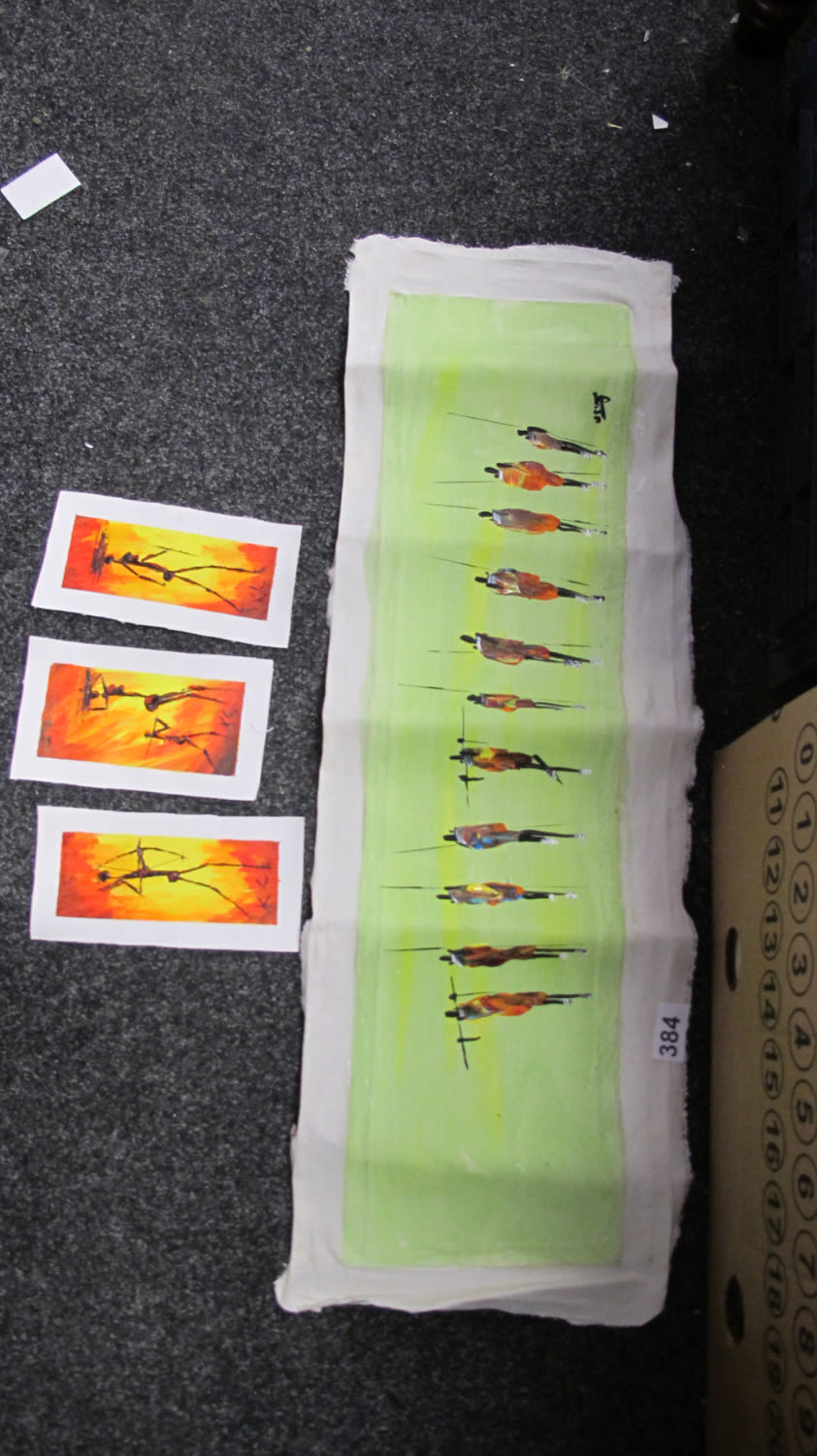 Lot 384: Original Masai style artworks